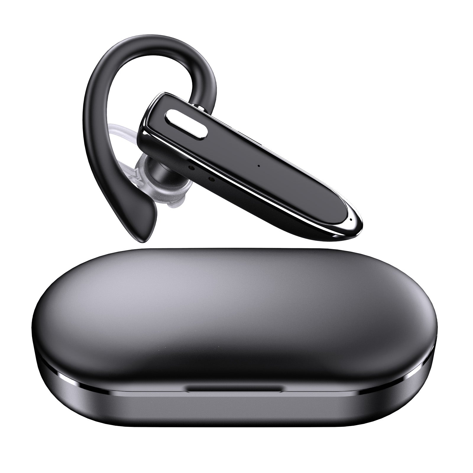 YYK-530-2 Business Single Ear Wireless Earhook Bluetooth Headset Hands-free Call Music Earphone with Digital Display Charging Case YYK-530-2 Business Single Ear Wireless Earhook Bluetooth Headset Hands-free Call Music Earphone with Digital Display Charging Case